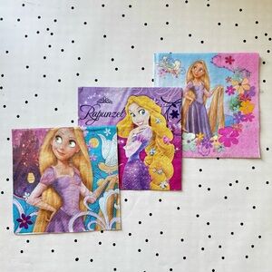 💜 Decoupage 💜 set of 3 napkins DIY Rapunzel Tangled Themed purple pink blue